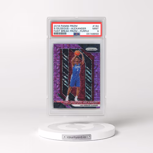2018 Panini Prizm #184 Shai Gilgeous-Alexander - Fast Break Prizm-Purple (PSA 9 MINT)