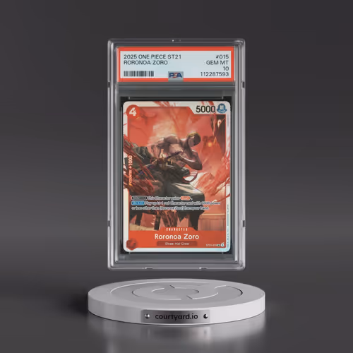 2025 One Piece Starter Deck ST21-EX Gear 5 #015 Roronoa Zoro (PSA 10 GEM MINT)