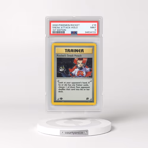 2000 Pokémon Rocket #16 Rocket's Sneak Attack - 1st Edition Holo (PSA 9 MINT)