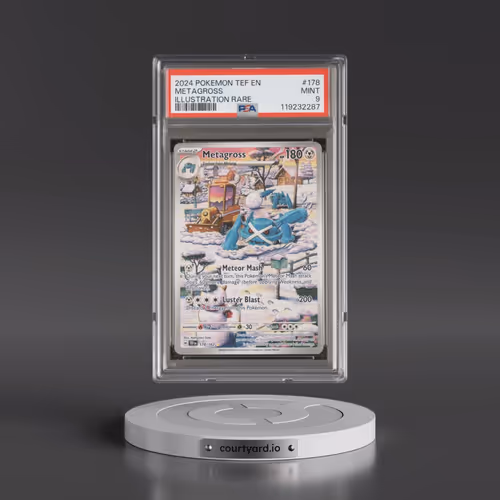 2024 Pokémon Tef EN-Temporal Forces #178 Metagross - Illustration Rare (PSA 9 MINT)