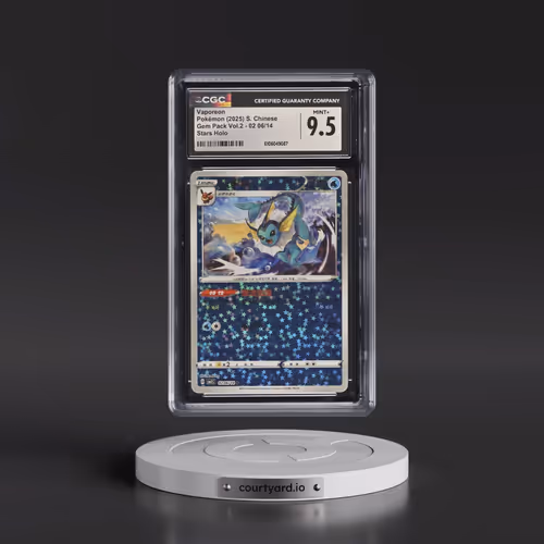 2025 Gem Pack Volume 2 - CBB2C - Simplified #02 06/14 Vaporeon - Stars Holo (CGC 9.5 MINT+)