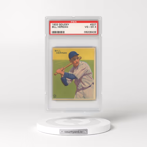 1933 Goudey #227 Bill Herman (PSA 4 VG-EX)
