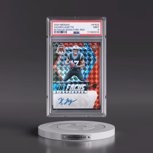 2024 Panini Mosaic in Focus Signatures #IFXLE Xavier Legette - Red (PSA 9 MINT)