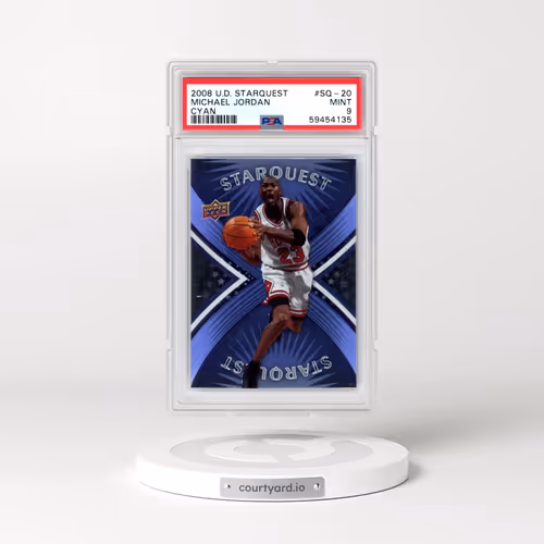 2008 Upper Deck Starquest #SQ-20 Michael Jordan - Cyan (PSA 9 MINT)