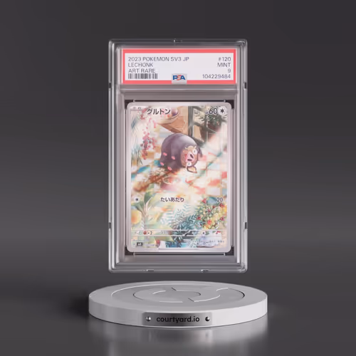 2023 Pokémon SV3-Ruler of the Black Flame #120 Lechonk - Art Rare (PSA 9 MINT)