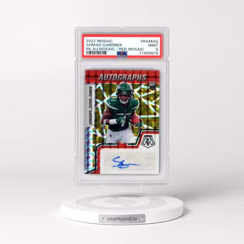2022 Panini Mosaic Rookie Autograph Mosaic #RAMAG Ahmad "Sauce" Gardner - Red Mosaic (PSA 9 MINT)