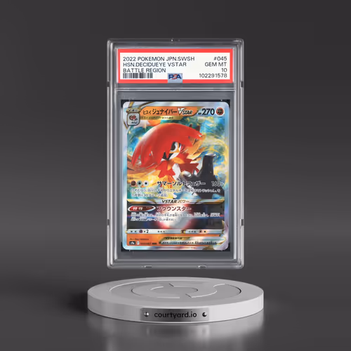 2022 Pokémon Sword & Shield Battle Region #045 Hisuian Decidueye Vstar (PSA 10 GEM MINT)