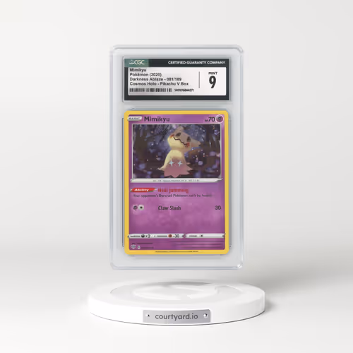 2020 Pokémon Sword & Shield Darkness Ablaze #081 Mimikyu - Holo Cosmos (CGC 9 MINT)