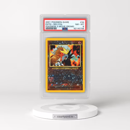 2001 Pokémon Game Movie #34 Entei - Reverse Foil Pokemon 3 Movie Promo (PSA 8 NM-MT)