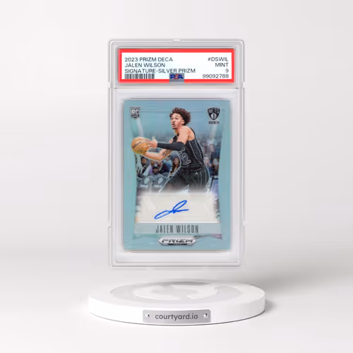 2023 Panini Prizm Deca Signatures #DSWIL Jalen Wilson - Silver Prizm (PSA 9 MINT)