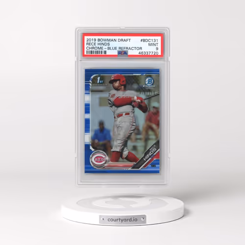2019 Bowman Draft #BDC131 Rece Hinds - Chrome-Blue Refractor (PSA 9 MINT)