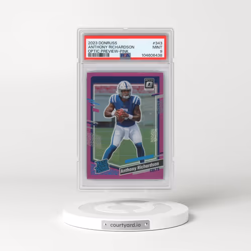 2023 Panini Donruss #343 Anthony Richardson - Optic Preview-Pink (PSA 9 MINT)