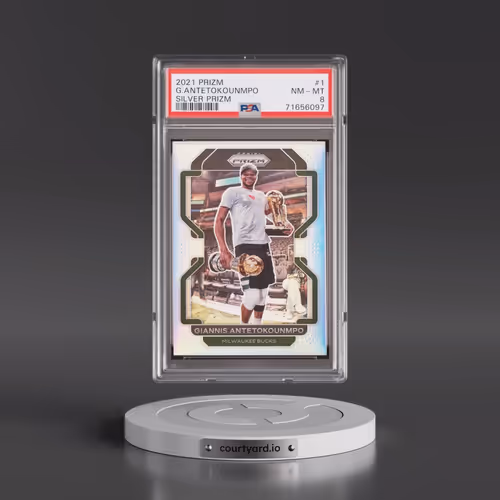 2021 Panini Prizm #1 Giannis Antetokounmpo - Silver Prizm (PSA 8 NM-MT)