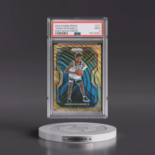 2020 Panini Prizm #277 Jaden Mcdaniels - Gold Wave Prizm (PSA 9 MINT)