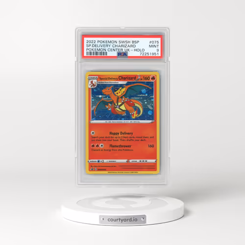 2022 Pokémon Swsh Black Star Promo #075 Special Delivery Charizard - Holo Pokemon Center United Kingdom (PSA 9 MINT)