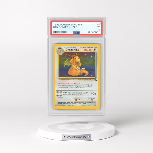 1999 Pokémon Fossil #4 Dragonite - Holo (PSA 5 EX)