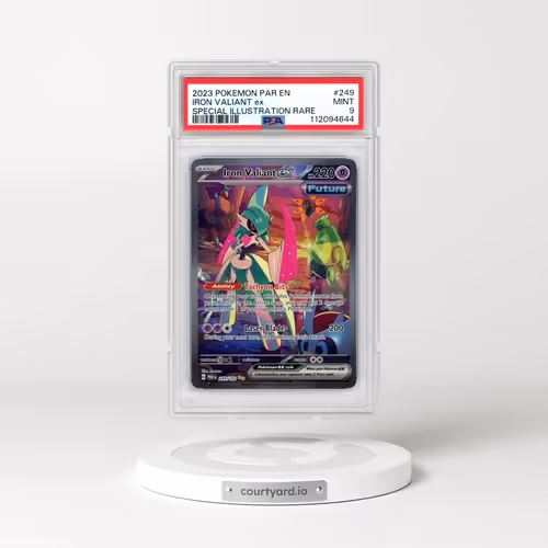 2023 Pokémon Par EN-Paradox Rift #249 Iron Valiant EX - Holo Special Illustration Rare (PSA 9 MINT)