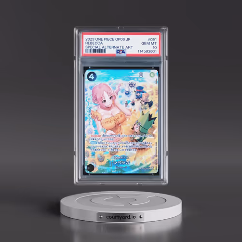 2023 One Piece Japanese OP06-Wings of the Captain #091 Rebecca - Special Alternate Art (PSA 10 GEM M