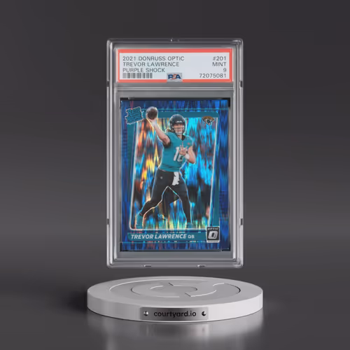 2021 Panini Donruss Optic #201 Trevor Lawrence - Purple Shock (PSA 9 MINT)