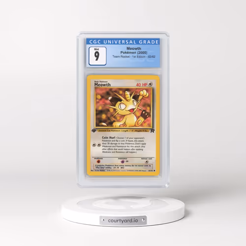 2000 Team Rocket #62/82 Meowth - 1st Edition 1st Edition (CGC 9 MINT)
