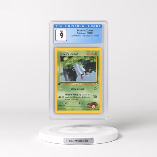 2000 Gym Heroes #74/132 Brock's Zubat - 1st Edition 1st Edition (CGC 9 MINT)