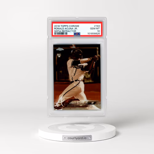2018 Topps Chrome #193 Ronald Acuna Jr. - Sepia Refractor (PSA 10 GEM MINT)