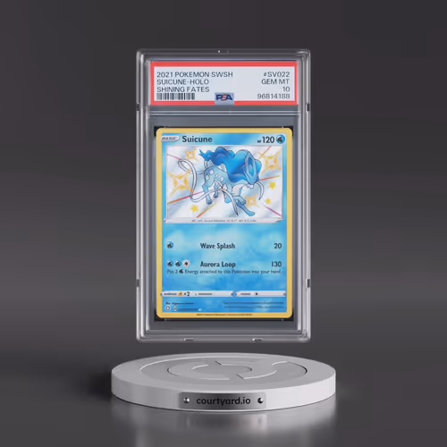 2021 Pokémon Sword & Shield Shining Fates #SV022 Suicune - Holo (PSA 10 GEM MINT)