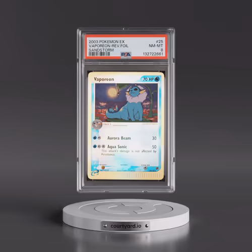 2003 Pokémon EX Sandstorm #25 Vaporeon - Reverse Foil (PSA 8 NM-MT)