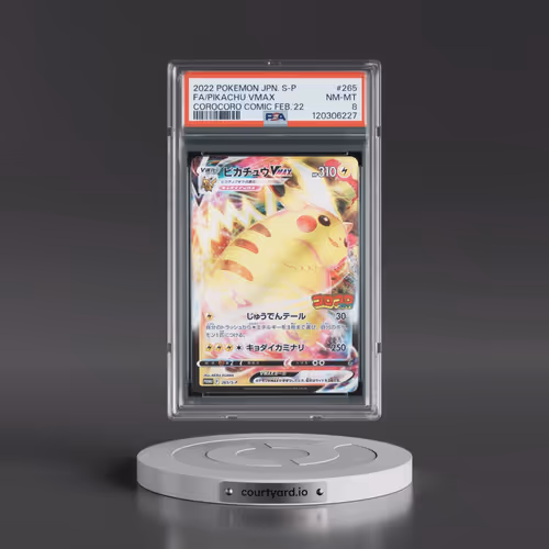 2022 Pokémon S Promo #265 Pikachu Vmax - Full Art Corocoro Comic February 2022 (PSA 8 NM-MT)