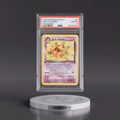 2000 Pokémon Rocket #39 Dark Kadabra - 1st Edition (PSA 8 NM-MT)