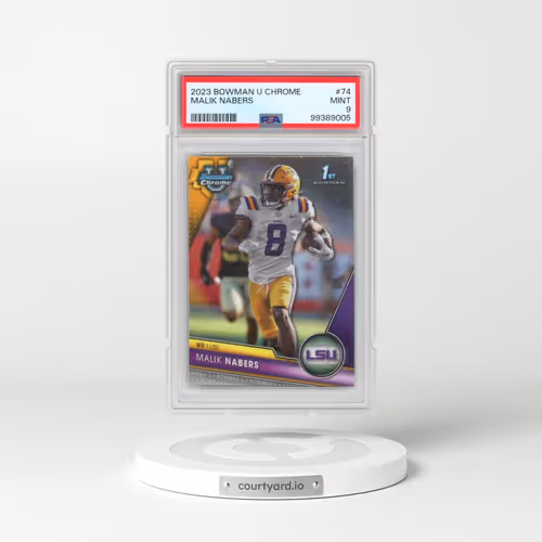2023 Bowman University Chrome #74 Malik Nabers (PSA 9 MINT)