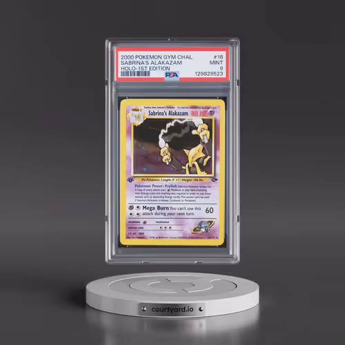 2000 Pokémon Gym Challenge #16 Sabrina's Alakazam - 1st Edition Holo (PSA 9 MINT)