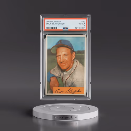 1954 Bowman #62 Enos Slaughter (PSA 4 VG-EX)
