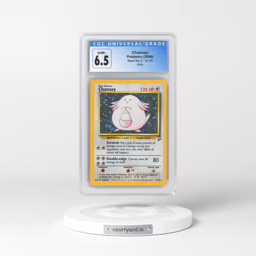 2000 Base Set 2 #3 Chansey - Holo (CGC 6.5 EX-NM+)