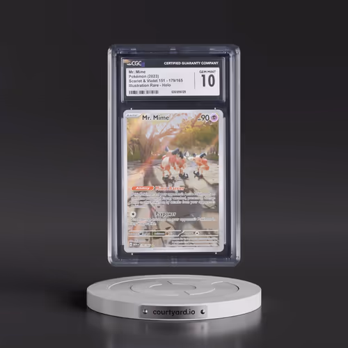 2023 Scarlet & Violet 151 - MEW EN #179/165 Mr. Mime - Illustration Rare Holo (CGC 10 GEM MINT)