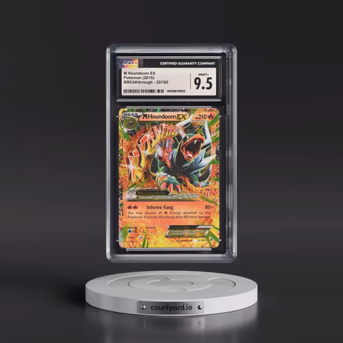 2015 Pokémon XY Breakthrough #22 M Houndoom EX - Holo (CGC 9.5 MINT+)