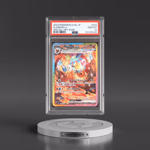 2024 Pokémon Sv8a-Terastal Fest EX #202 Flareon EX - Holo Special Art Rare (PSA 10 GEM MINT)