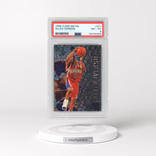 1996 Metal #201 Allen Iverson (PSA 8 NM-MT)