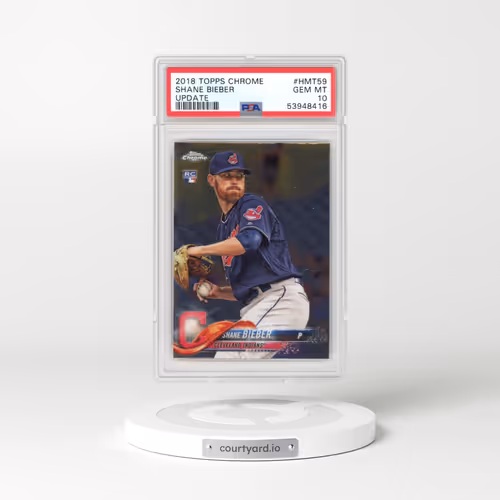 2018 Topps Chrome Update #HMT59 Shane Bieber (PSA 10 GEM MINT)