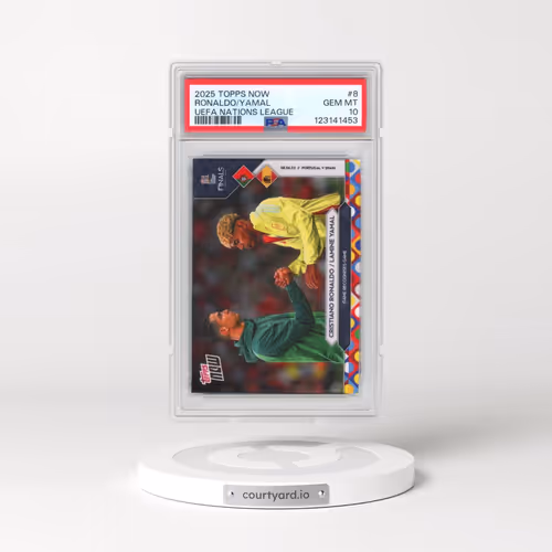 2025 Topps Now UEFA Nations League #8 Cristiano Ronaldo/Lamine Yamal (PSA 10 GEM MINT)