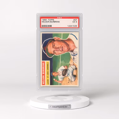 1956 Topps #27 Nelson Burbrink - White Back (PSA 5 EX)