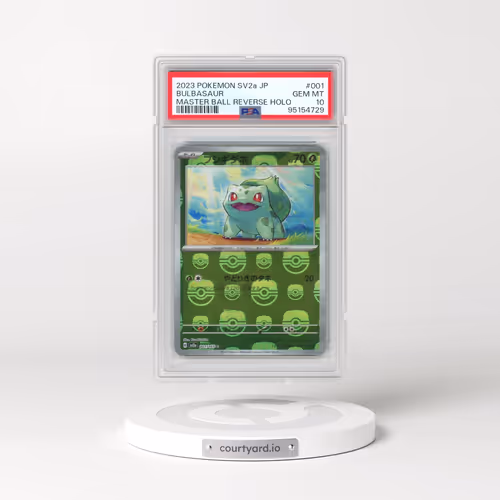 2023 Pokémon Sv2a-Pokemon 151 #001 Bulbasaur - Reverse Holo Master Ball (PSA 10 GEM MINT)