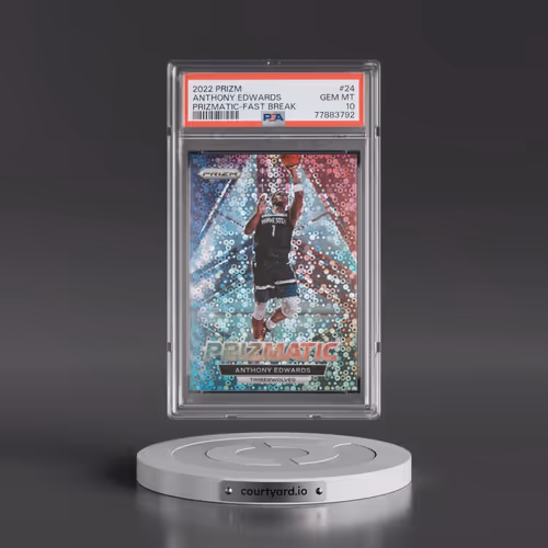2022 Panini Prizm Prizmatic #24 Anthony Edwards - Fast Break (PSA 10 GEM MINT)