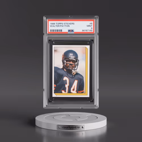 1986 Topps Stickers #6 Walter Payton (PSA 9 MINT)