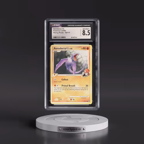 2009 Rising Rivals #55/111 Aerodactyl GL (CGC 8.5 NM-MT+)
