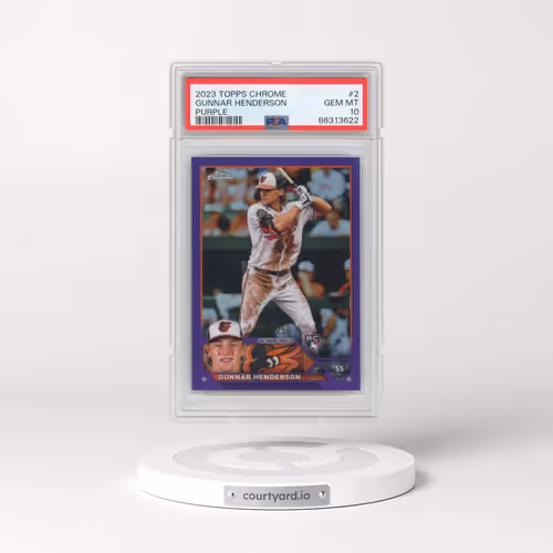 2023 Topps Chrome #2 Gunnar Henderson - Purple Refractor (PSA 10 GEM MINT)
