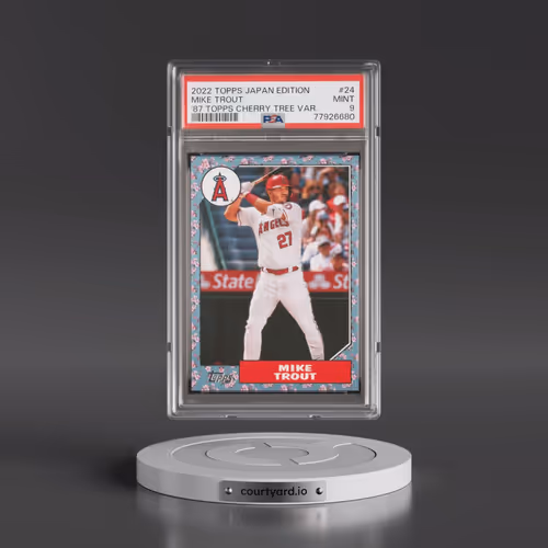 2022 Topps Japan Edition 1987 Topps Cherry Tree Variation #24 Mike Trout (PSA 9 MINT)