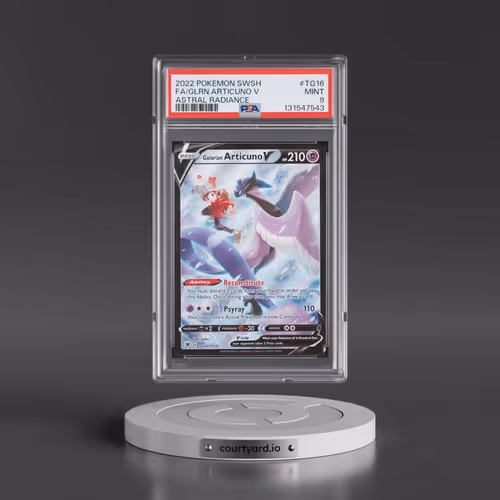 2022 Pokémon Sword & Shield Astral Radiance #TG16 Galarian Articuno V - Holo Full Art (PSA 9 MINT)