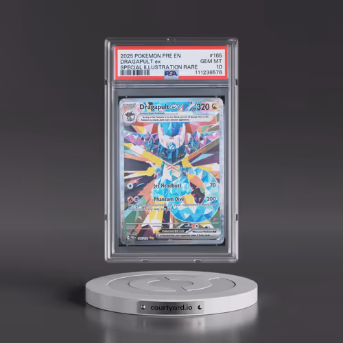 2025 Pokémon Pre EN-Prismatic Evolutions #165 Dragapult EX - Holo Special Illustration Rare (PSA 10