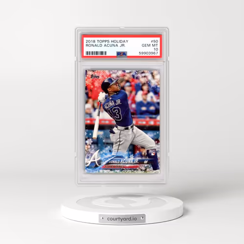 2018 Topps Holiday #50 Ronald Acuna Jr. (PSA 10 GEM MINT)